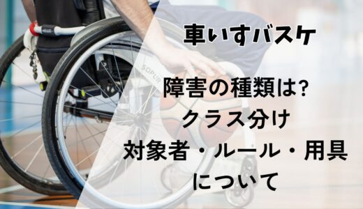 車いすバスケットボール障害の種類は?クラス分けや対象者・ルールについて