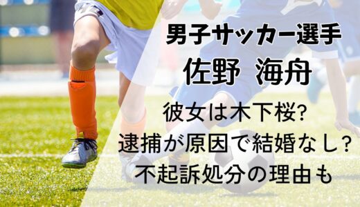 佐野海舟の彼女は木下桜?結婚しないのは逮捕が原因?不起訴処分の理由も