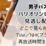 【パリ五輪バスケ男子】見逃し配信はどこ?TVer／NHKプラスの再放送時間まとめ